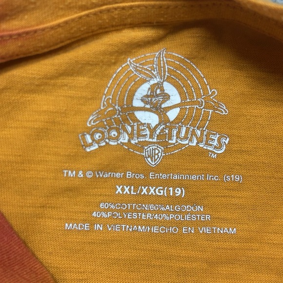 Looney Toons Tie Dye Shirt Women's 2XL Orange Red Long Sleeve Bugs Bunny Y2K - Picture 5 of 11